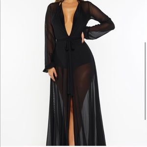 Long sleeve maxi cover up dress size S/M